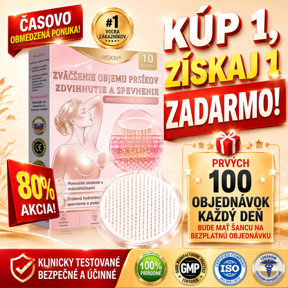 💕HISKIN® mikroihličkové náplasti na podporu plnšieho pevnejšieho a pozdvihnutejšieho vzhľadu poprsia a krajších kontúr | Jednoduchá každodenná starostlivosť o dekolt ✨