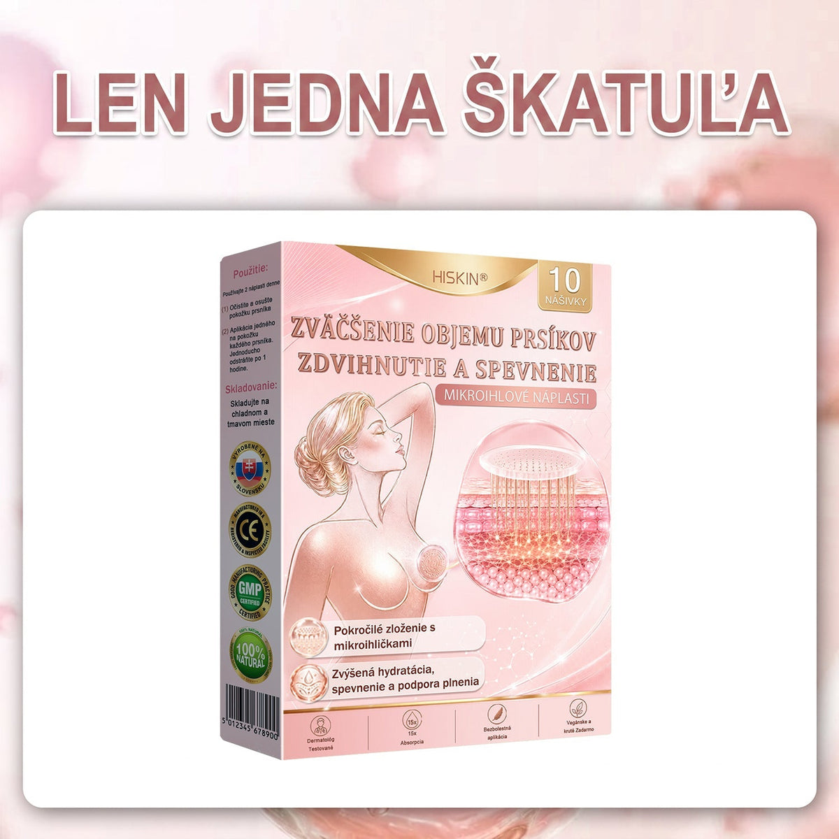 💕HISKIN® mikroihličkové náplasti na podporu plnšieho pevnejšieho a pozdvihnutejšieho vzhľadu poprsia a krajších kontúr | Jednoduchá každodenná starostlivosť o dekolt ✨